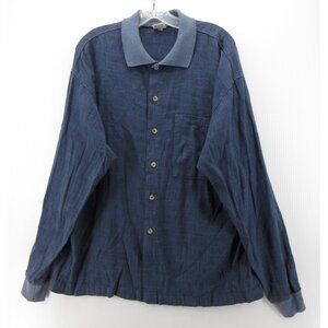 VINTAGE CP Shades Shirt Medium Button Up Knit Collar Heritage 90s SF *